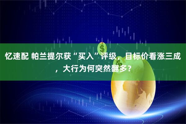 忆速配 帕兰提尔获“买入”评级，目标价看涨三成，大行为何突然翻多？
